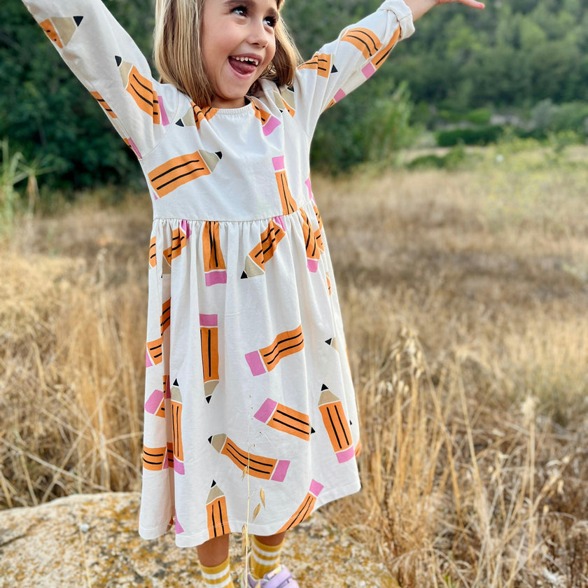 Recycled Jersey Pencil Kid Dress
