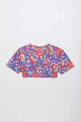 BEVERLY FLOWERS CROP TOP DEEP LAVENDER