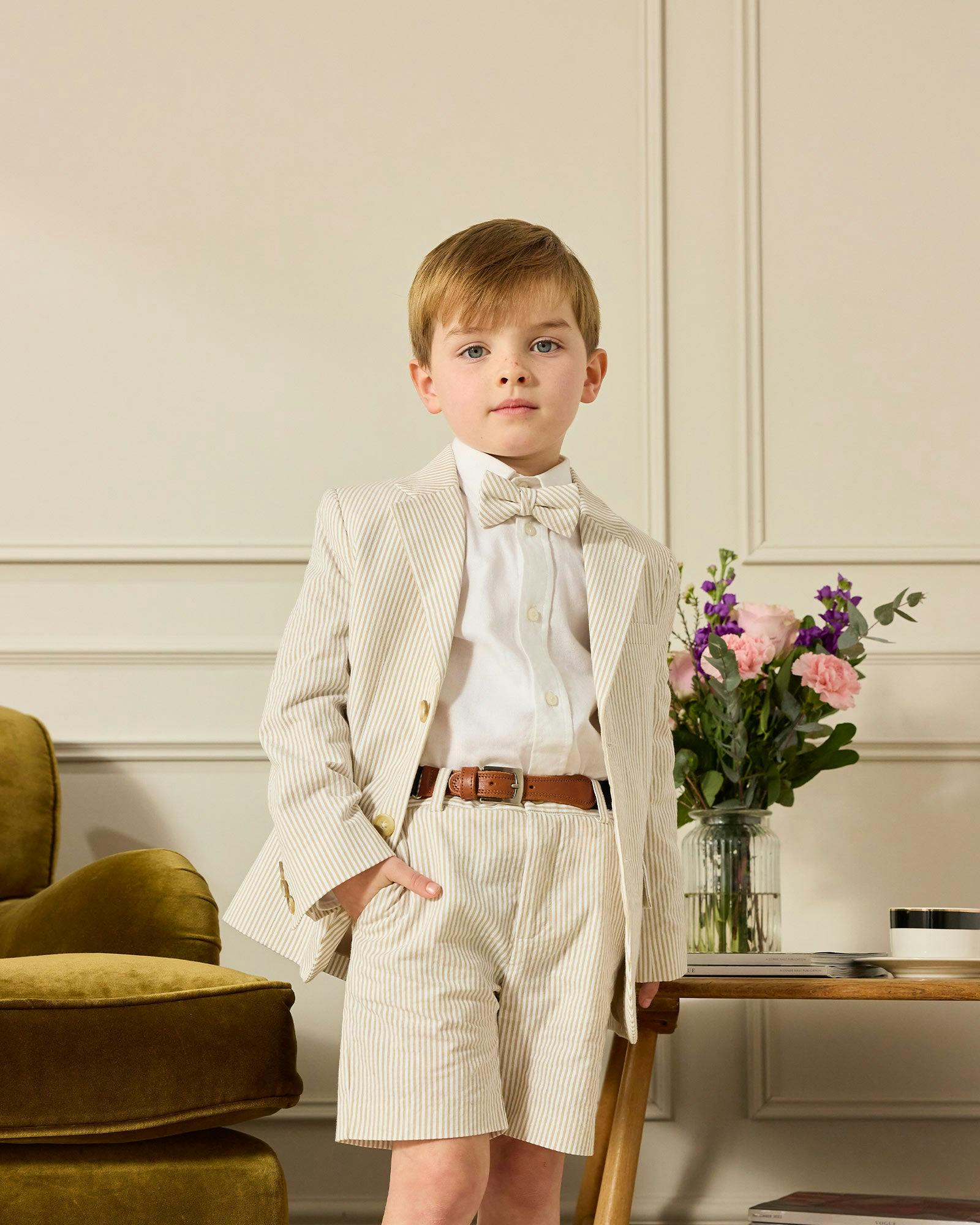 Sebastian Blazer in Oatmeal Stripe