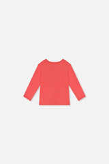 Baby Organic Cotton Long Sleeve T-Shirt Coral Pink