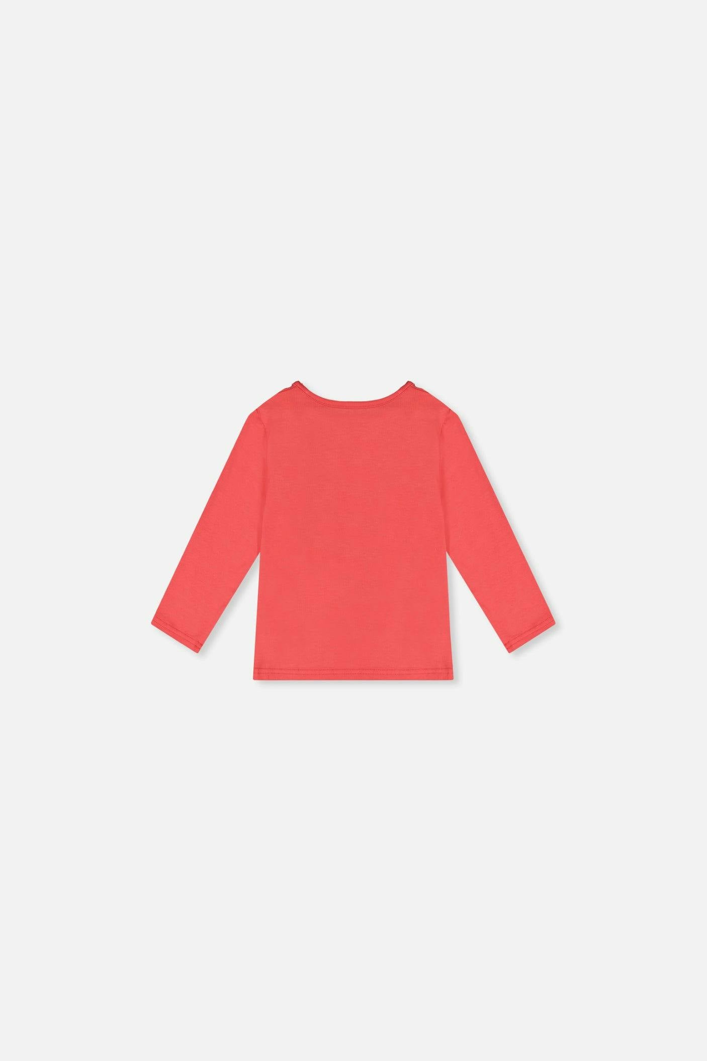 Baby Organic Cotton Long Sleeve T-Shirt Coral Pink