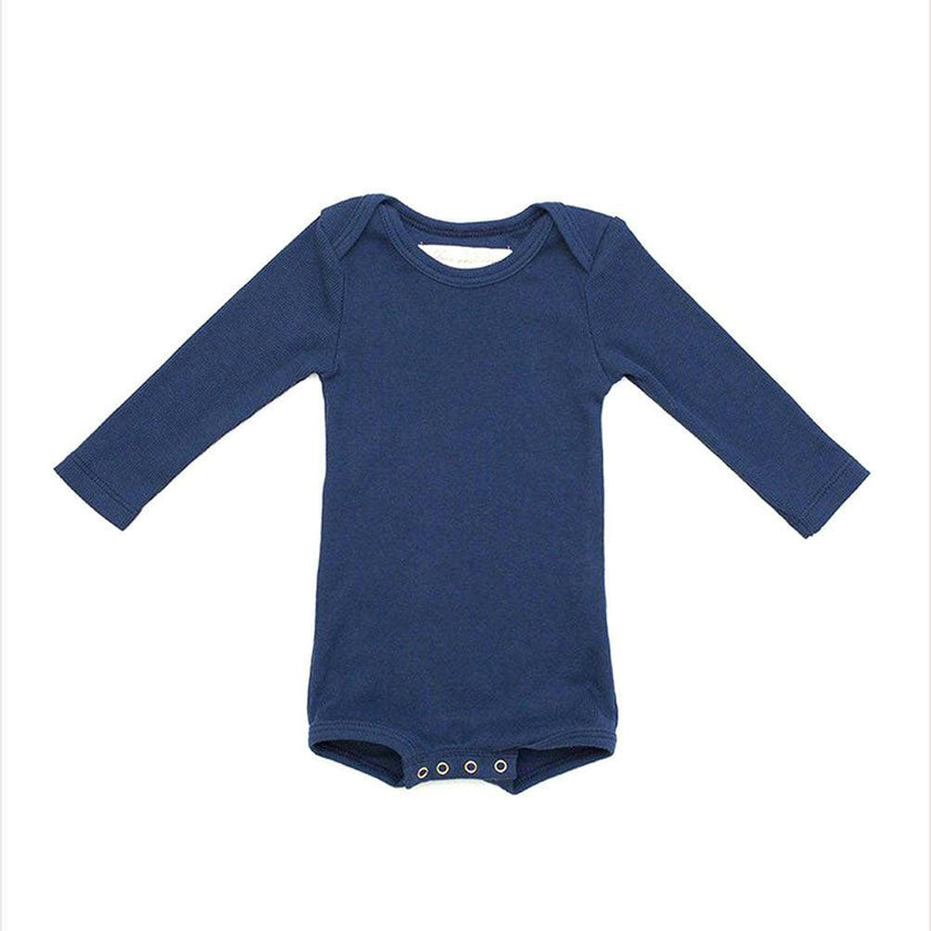 Long Sleeve Crawler w/ Snaps Navy