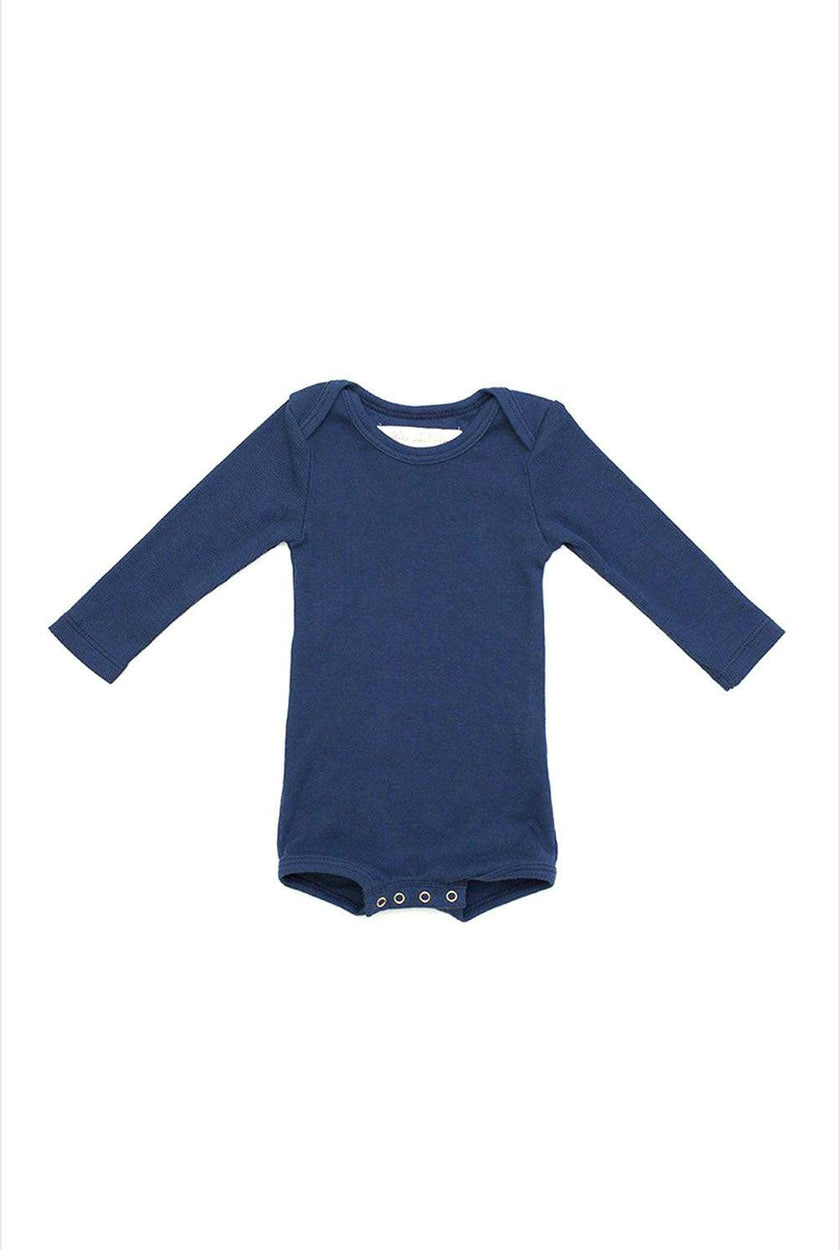 Long Sleeve Crawler w/ Snaps Navy