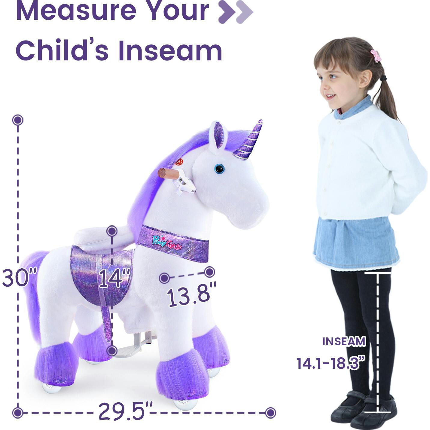 Model U® Unicorn Ride-On Toy Age 4–7 – Purple