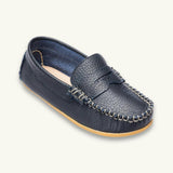 Alex Driver Moccasin | Blue Leather