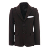 Red Bordeaux Peak Lapel Blazer