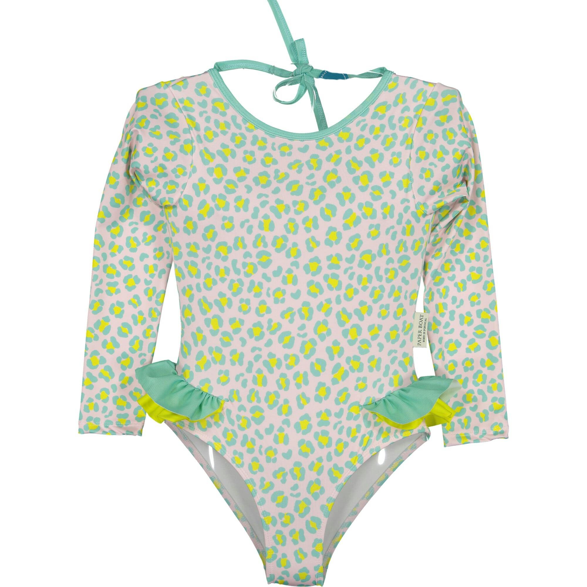 Candy animal dots long sleeve swimsuit
