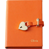 Heart Lock Leather Diary