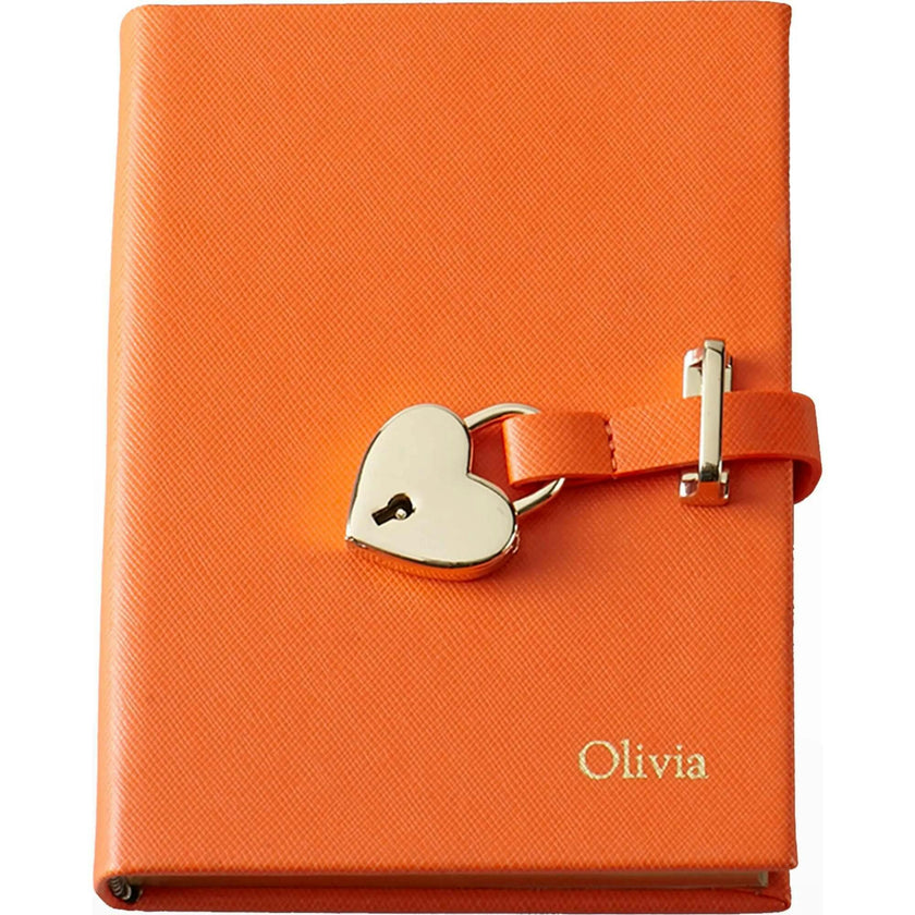 Heart Lock Leather Diary