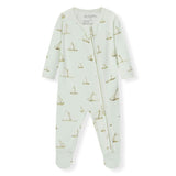 Sailboat Melody Organic Cotton Zipper Footed Romper
