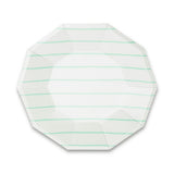 Mint Frenchie Striped Large Plates