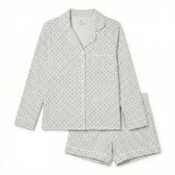 Lavender Lane Long Sleeve & Shorts Bamboo Women's Pajama Set