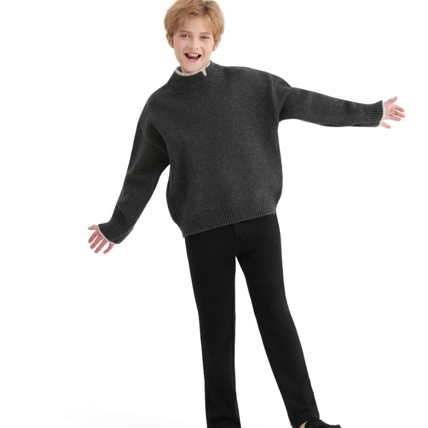 Dark Gray Classic Knit Sweater