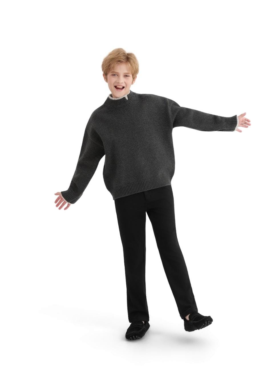 Dark Gray Classic Knit Sweater