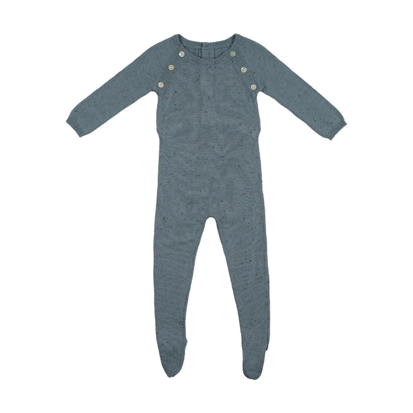 Heather Flecked Long Sleeve Footie