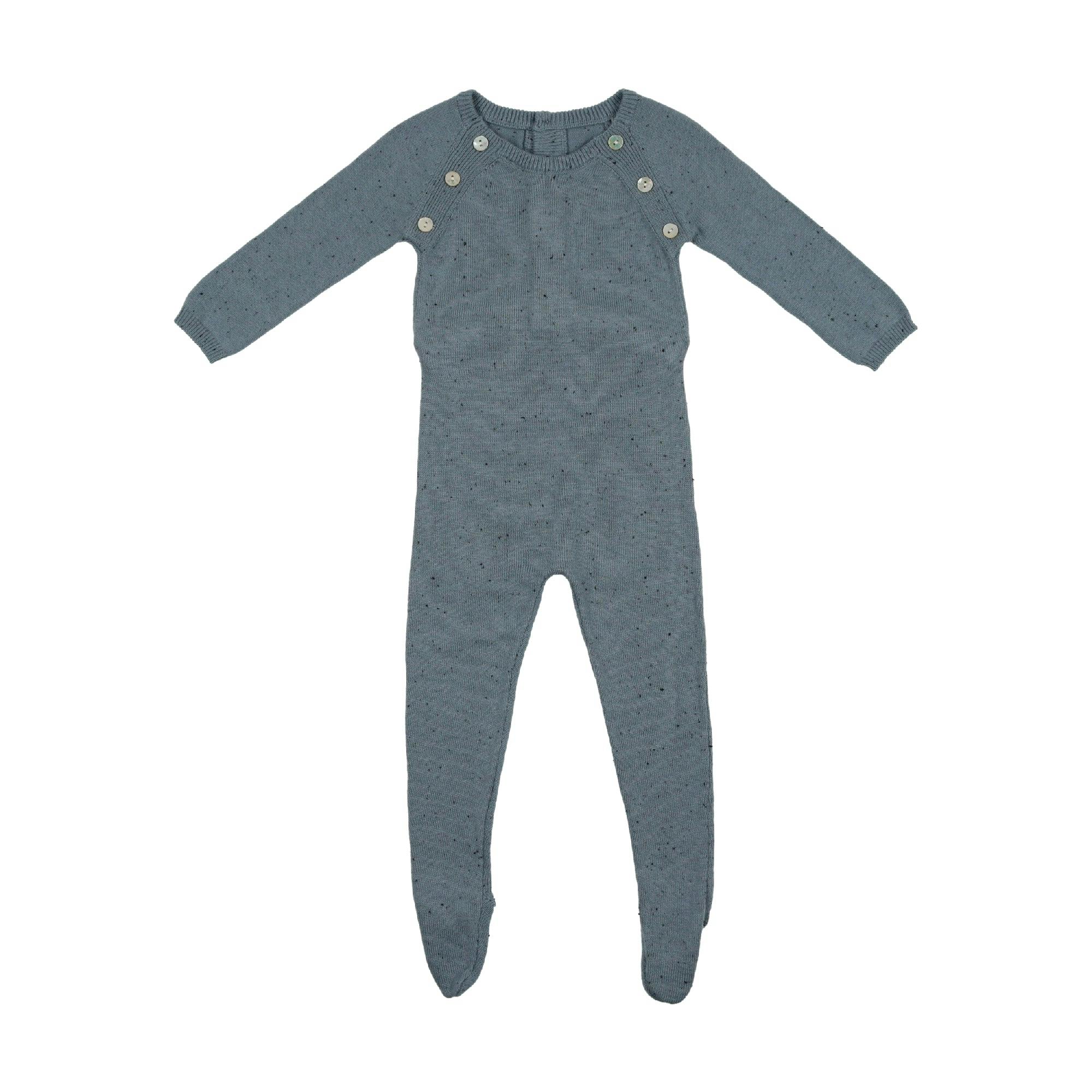 Heather Flecked Long Sleeve Footie
