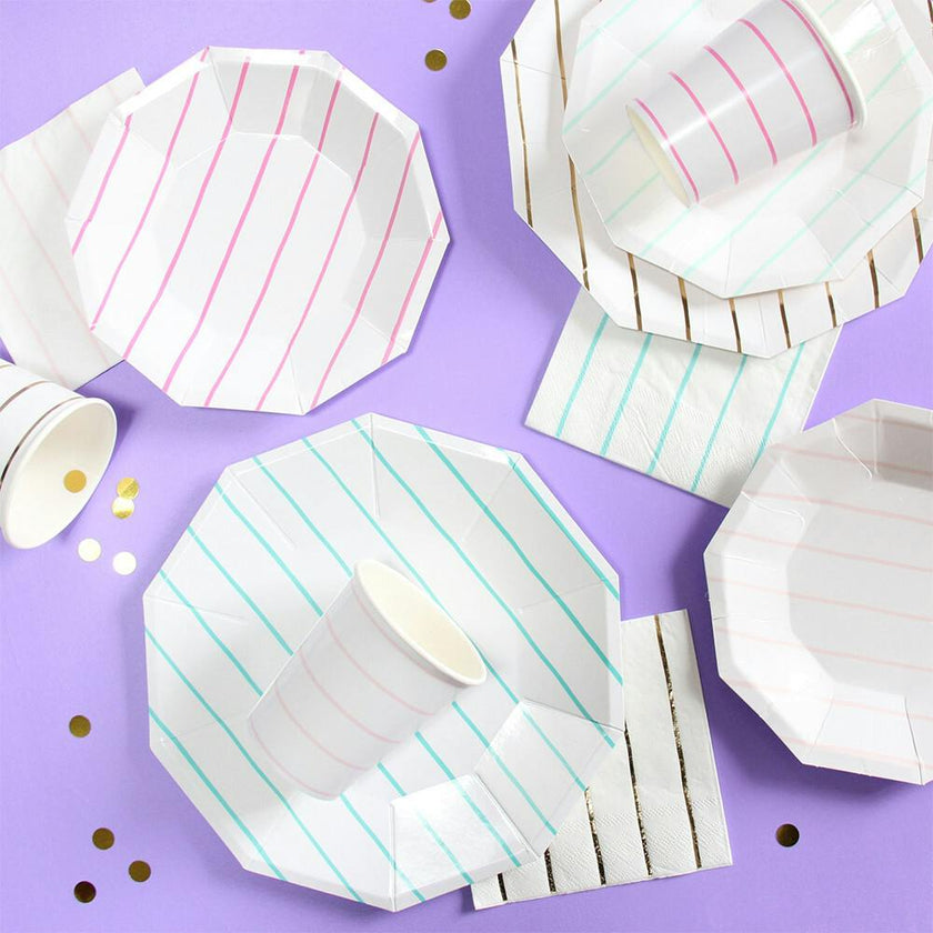 Blush Frenchie Striped Small Plates
