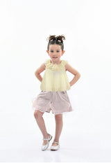 Yellow Mauve Ruffle Outfit Set