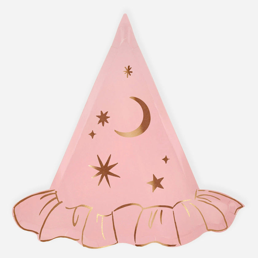 Pink Witch Hat Plates