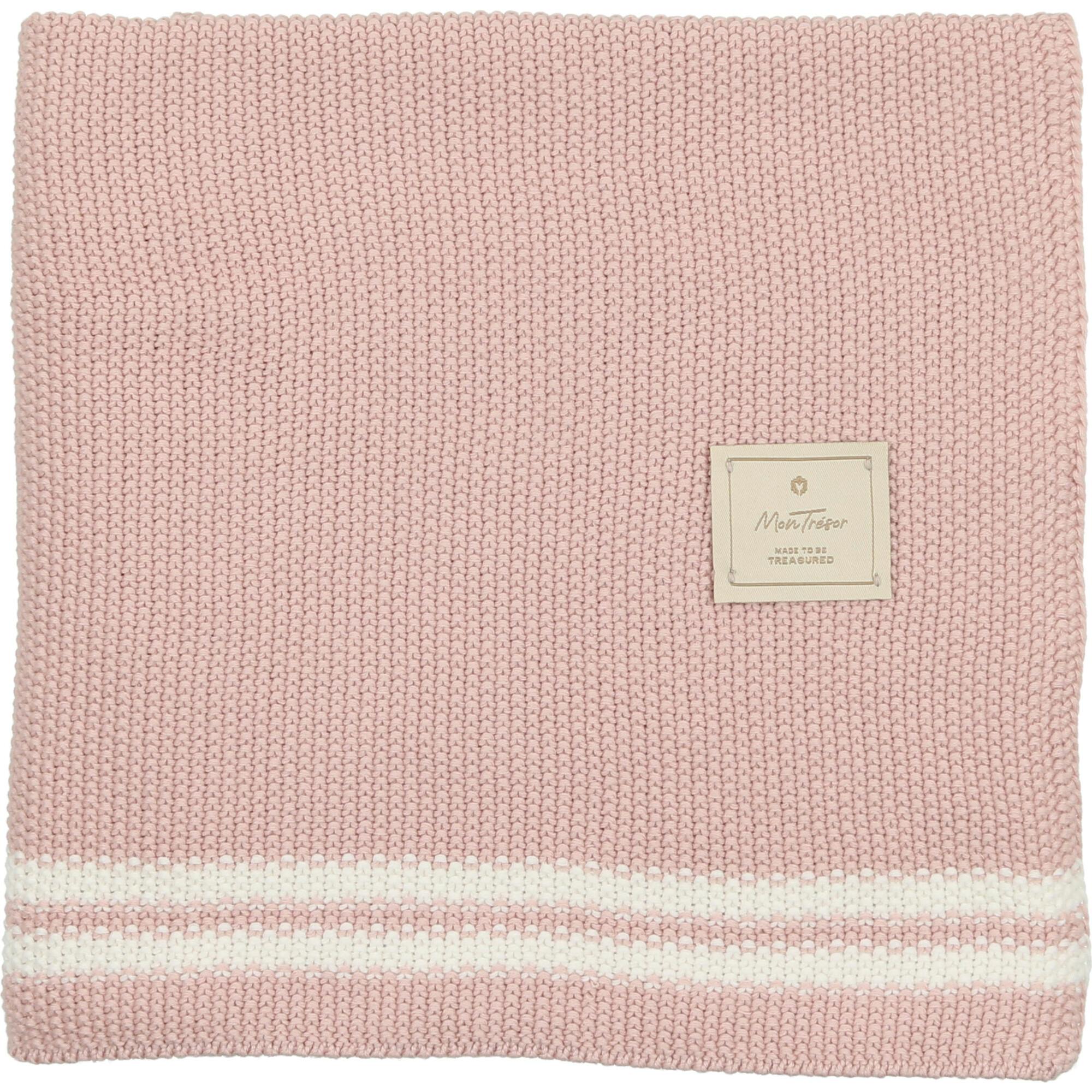 Duo Stripe Chunky-Knit Blanket