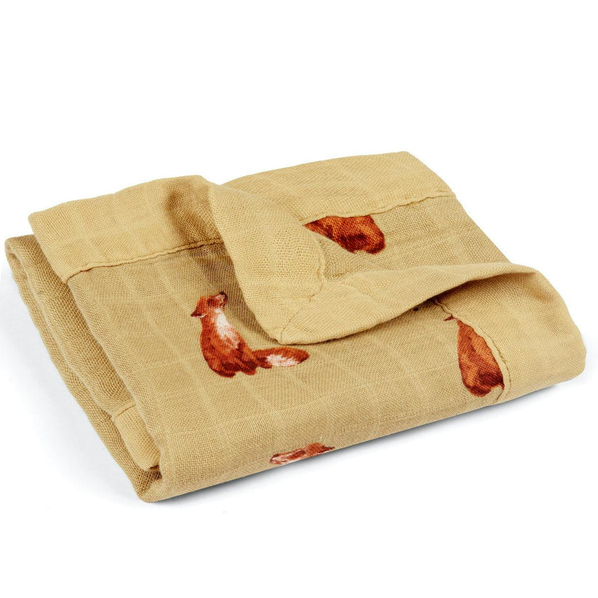 Gold Mini Lovey Two-Layer Muslin Security Blanket