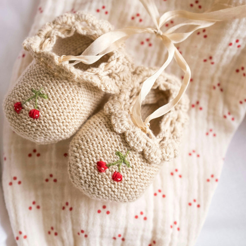 Cherry Ballerina Booties