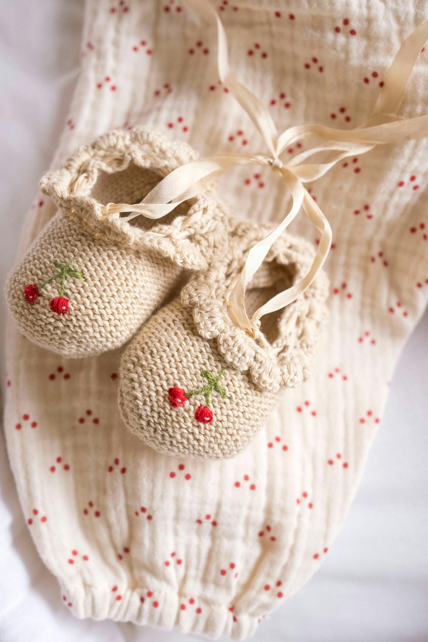 Cherry Ballerina Booties