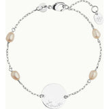 Personalized Pearl Pastille Chain Bracelet, Sterling Silver