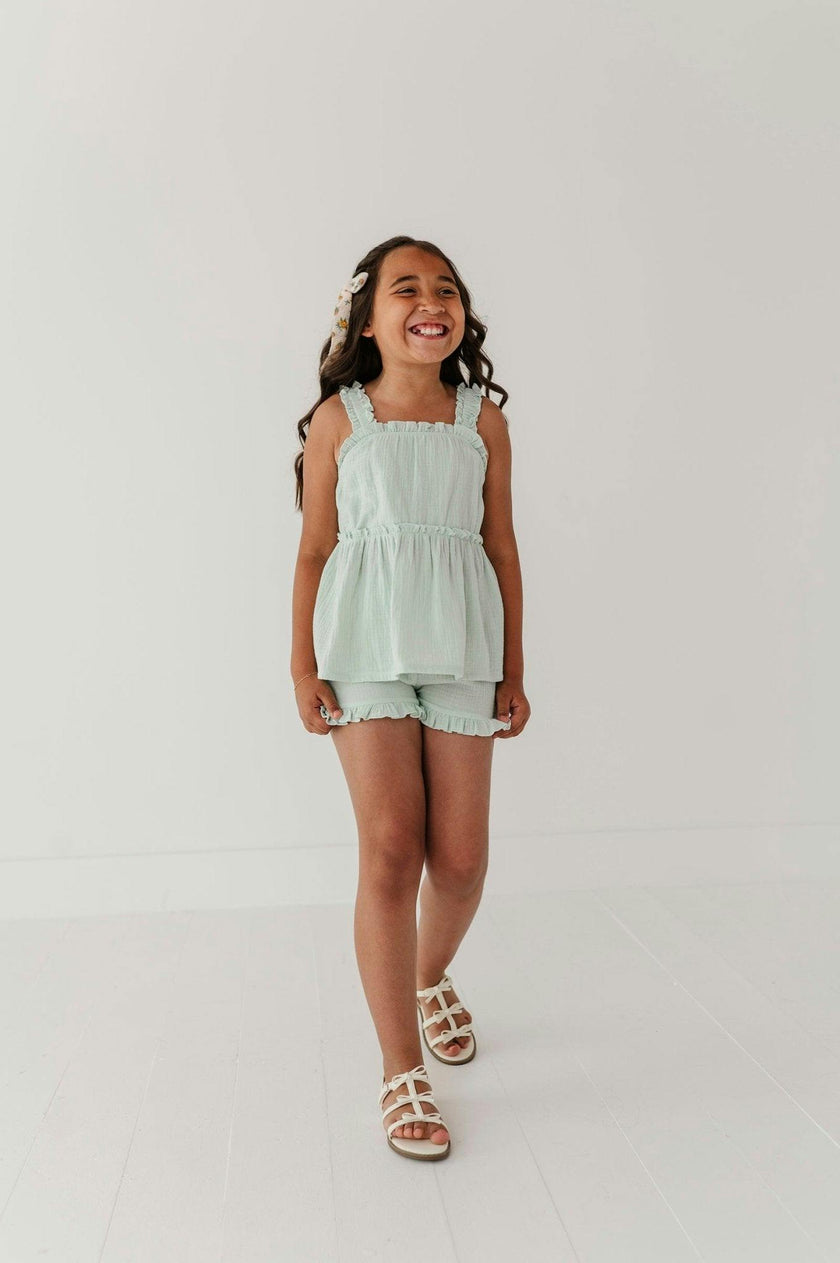 Ruffle Gauze Tank
