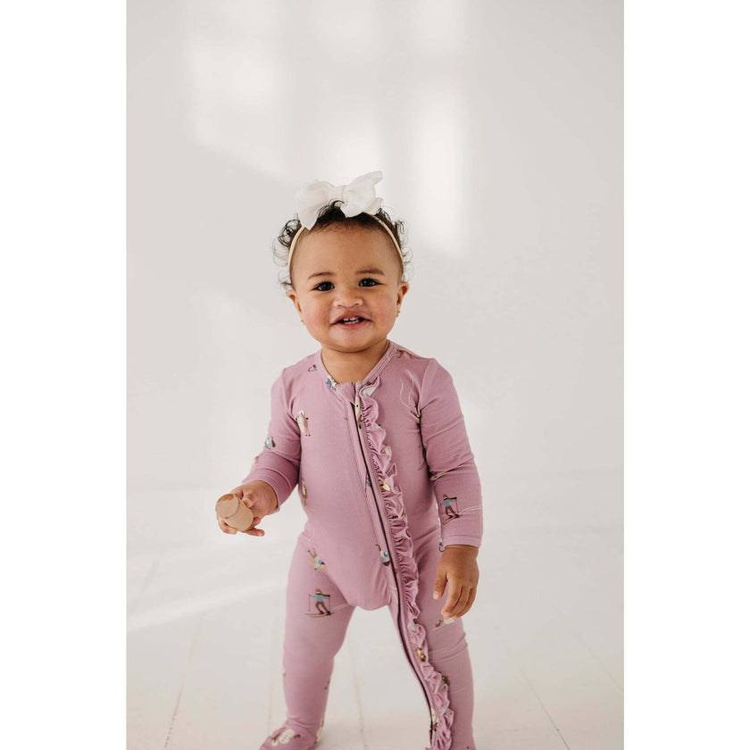 Footie Romper Ski in Mauve