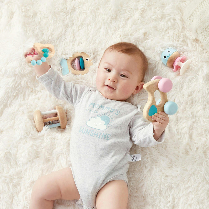 : Wooden Multi-Stage Sensory 5 PC Gift Set for Toddlers