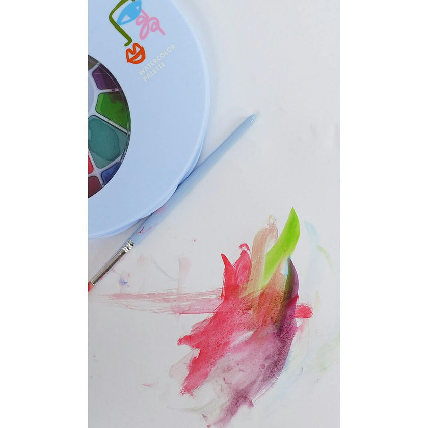 Art Party Watercolor Palette and Brush