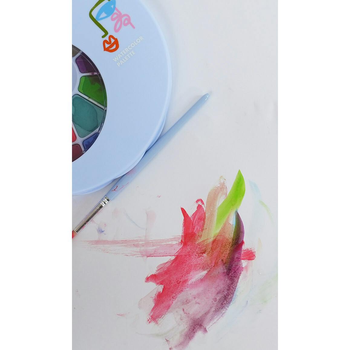 Art Party Watercolor Palette and Brush