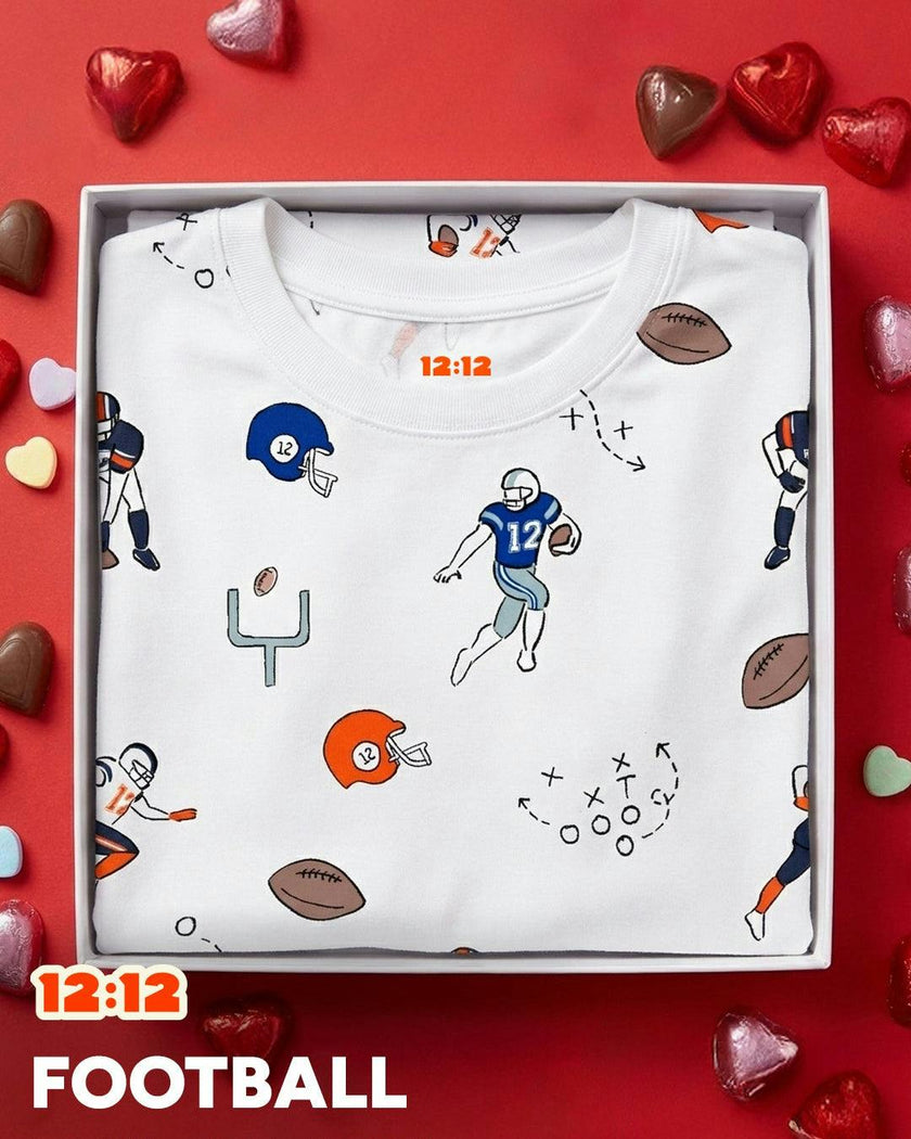 The Organic Long Sleeve Pajama Set [Football]