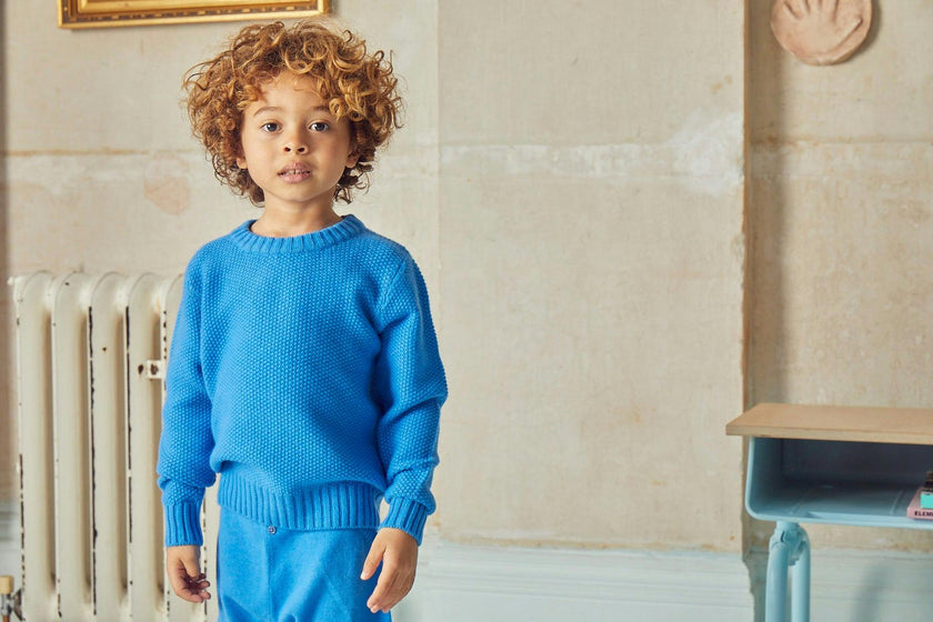 Moss Stitch Jumper | cashmere/merino