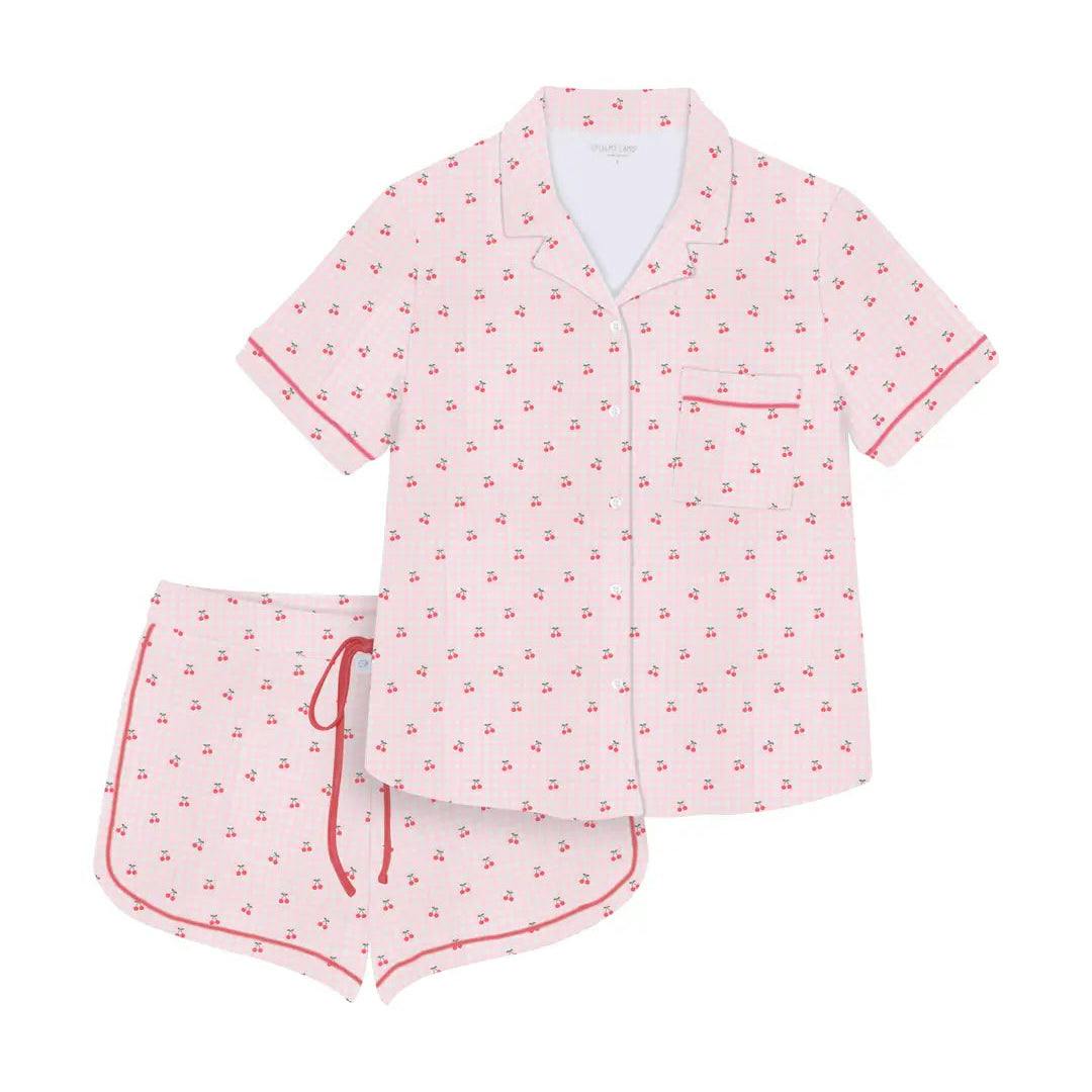 Cherries Woman's Pima Cotton Short Pajama Set