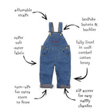 Stonewash LOVE Denim Overalls