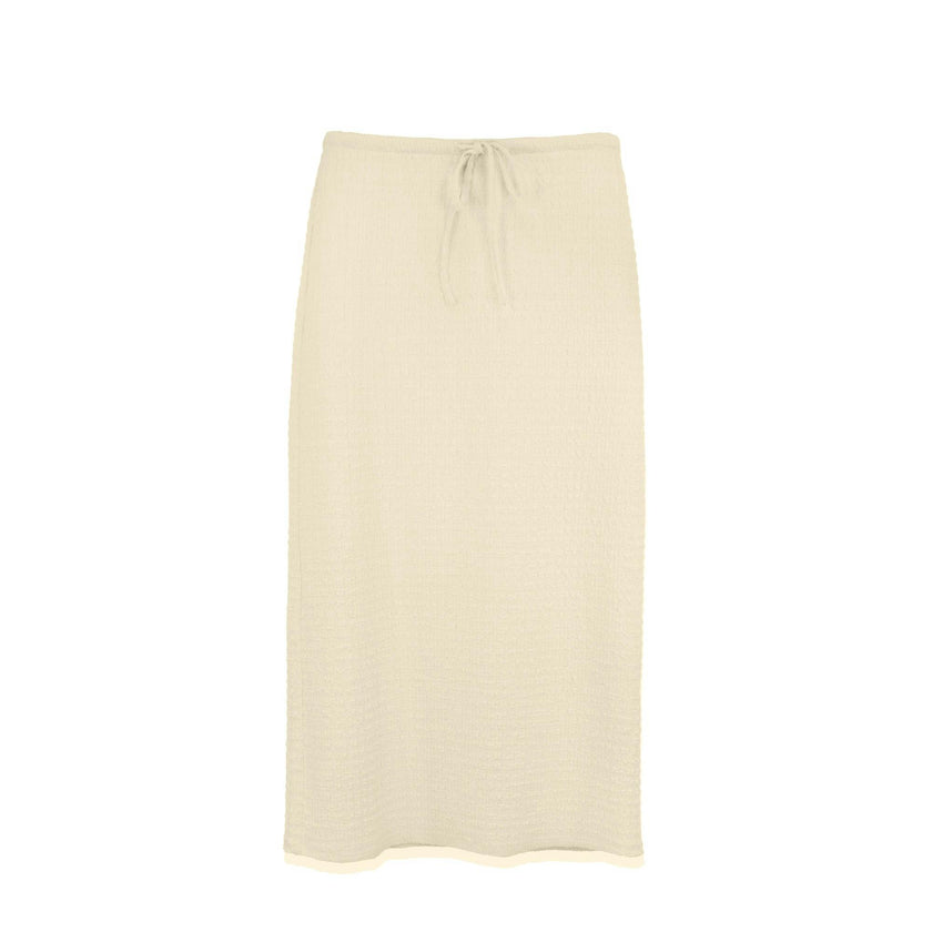 CRINKLE CREAM SKIRT