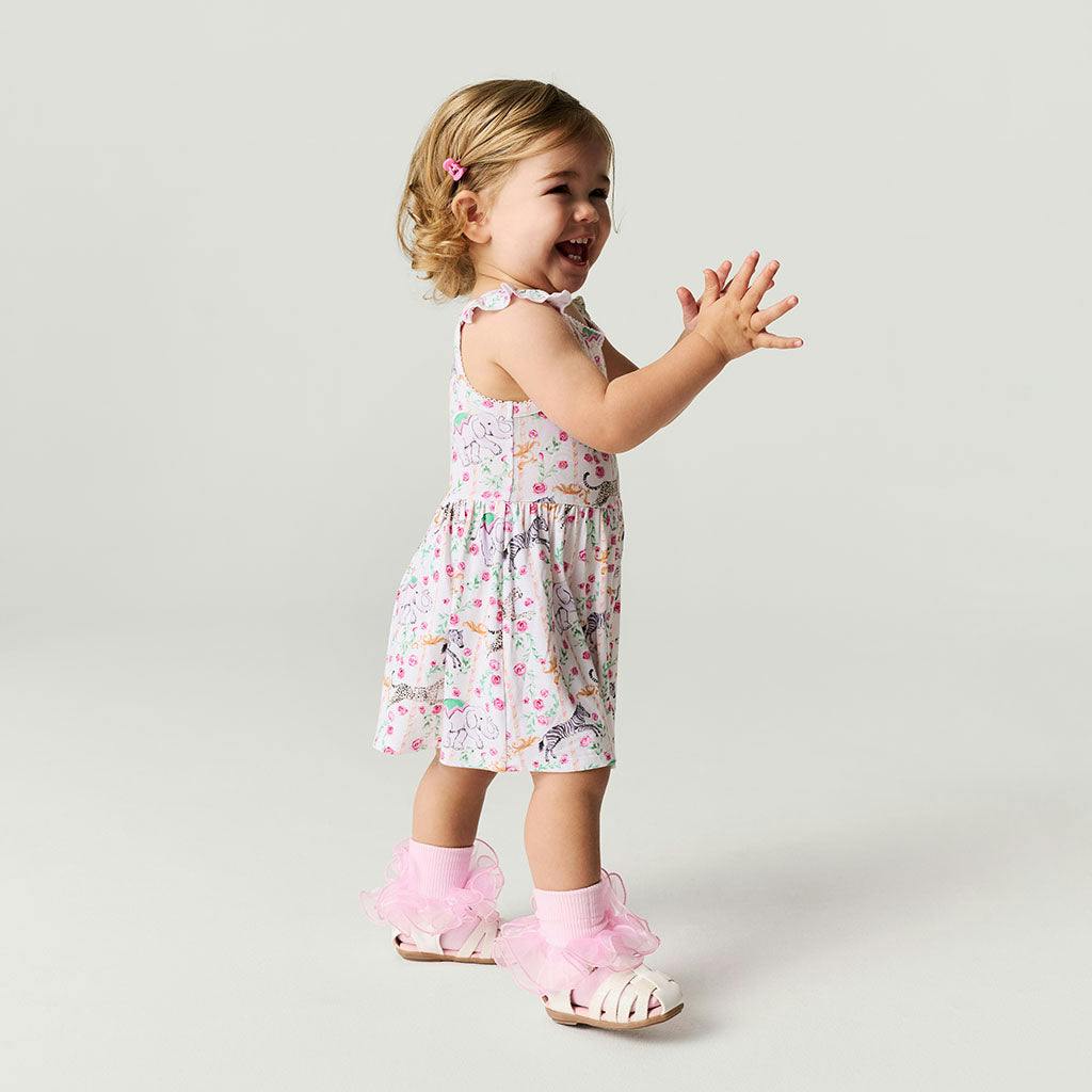 Lyra Ruffled Picot Bodysuit Dress