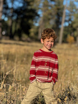 TOBY Rust/Cream Stripe Tee
