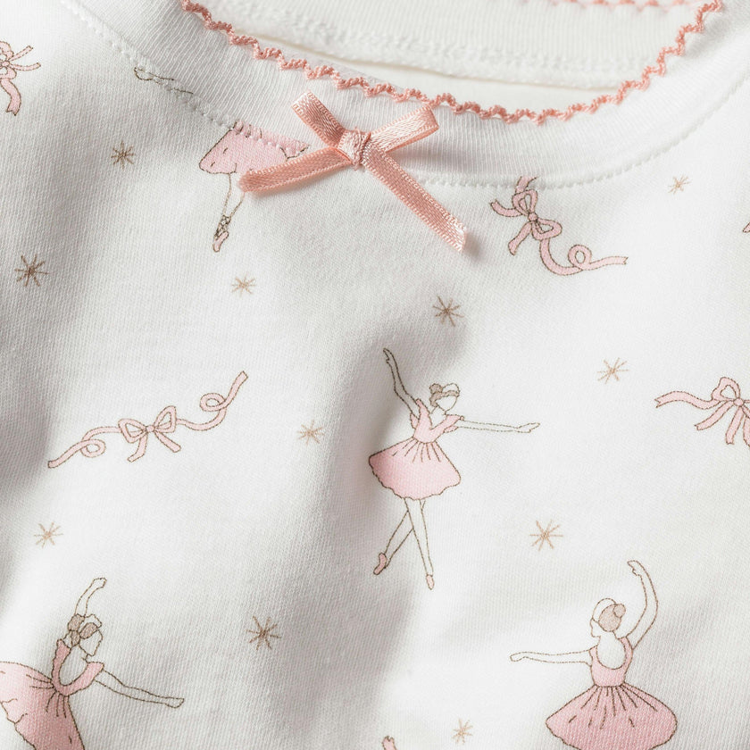 Kid's Pima Snug Fit Pajama Set in Sugar Plum Fairy