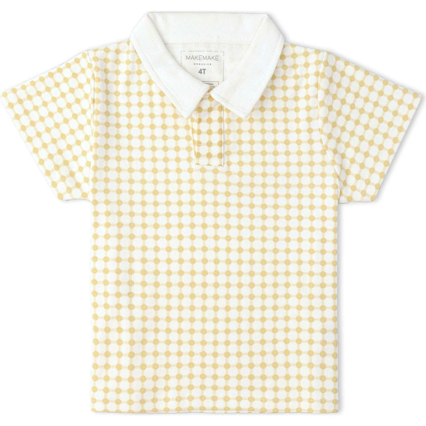Organic Collar Tee & Shorts Set - Dotty Gingham