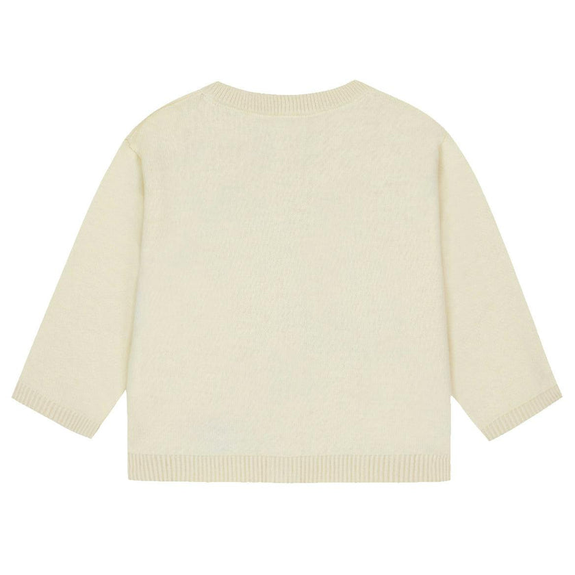 BONTON Nina Tulip Hearts Baby Cardigan - Ecru
