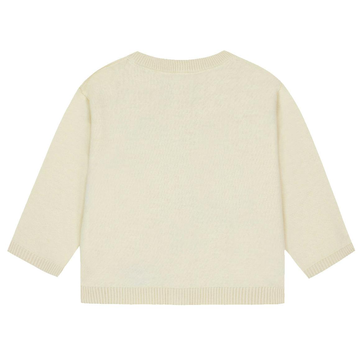 BONTON Nina Tulip Hearts Baby Cardigan - Ecru