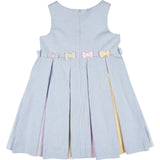 Multicolor Seersucker Pleated Dress