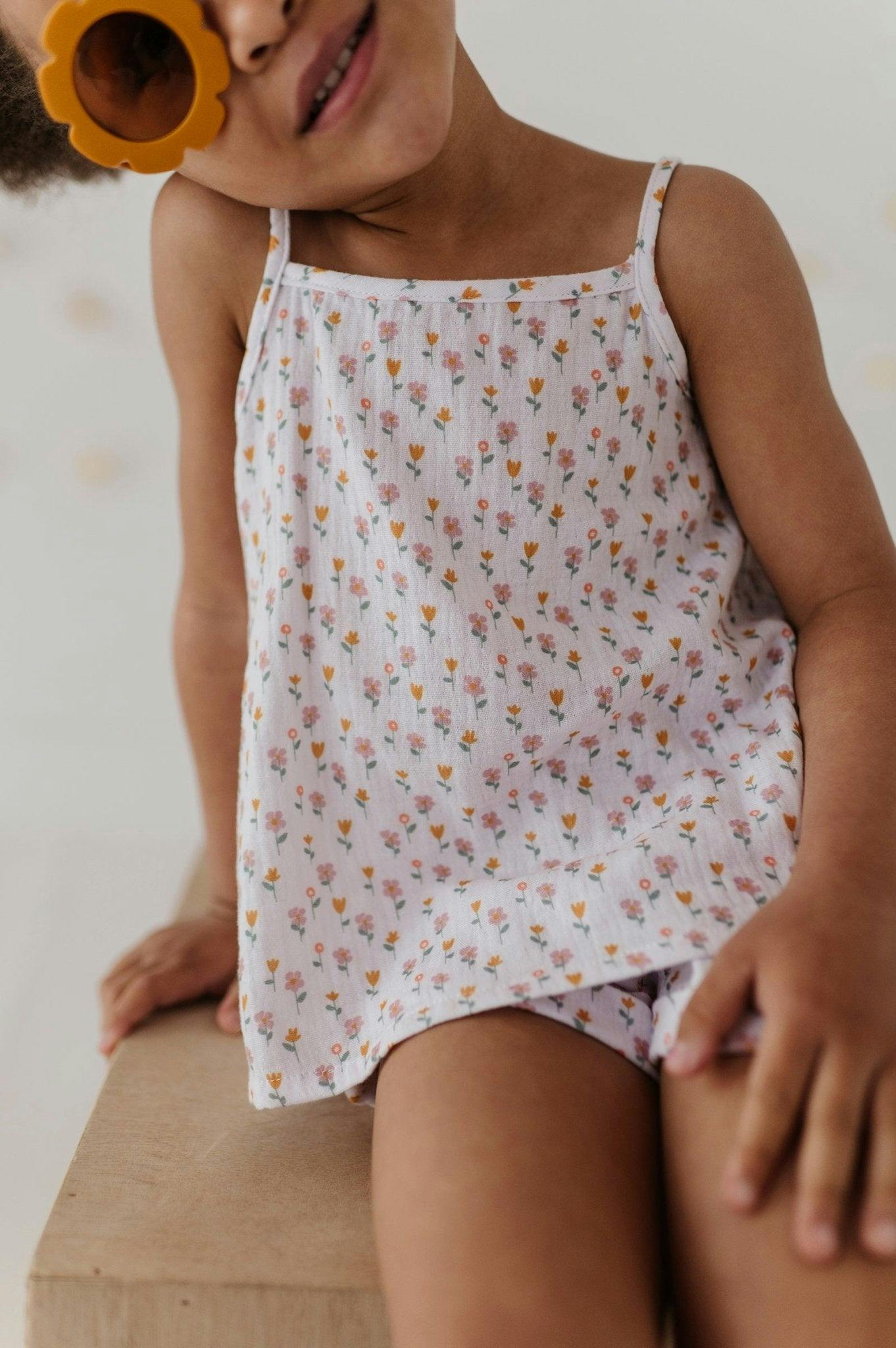 Girl's Gauze Tank & Short Set