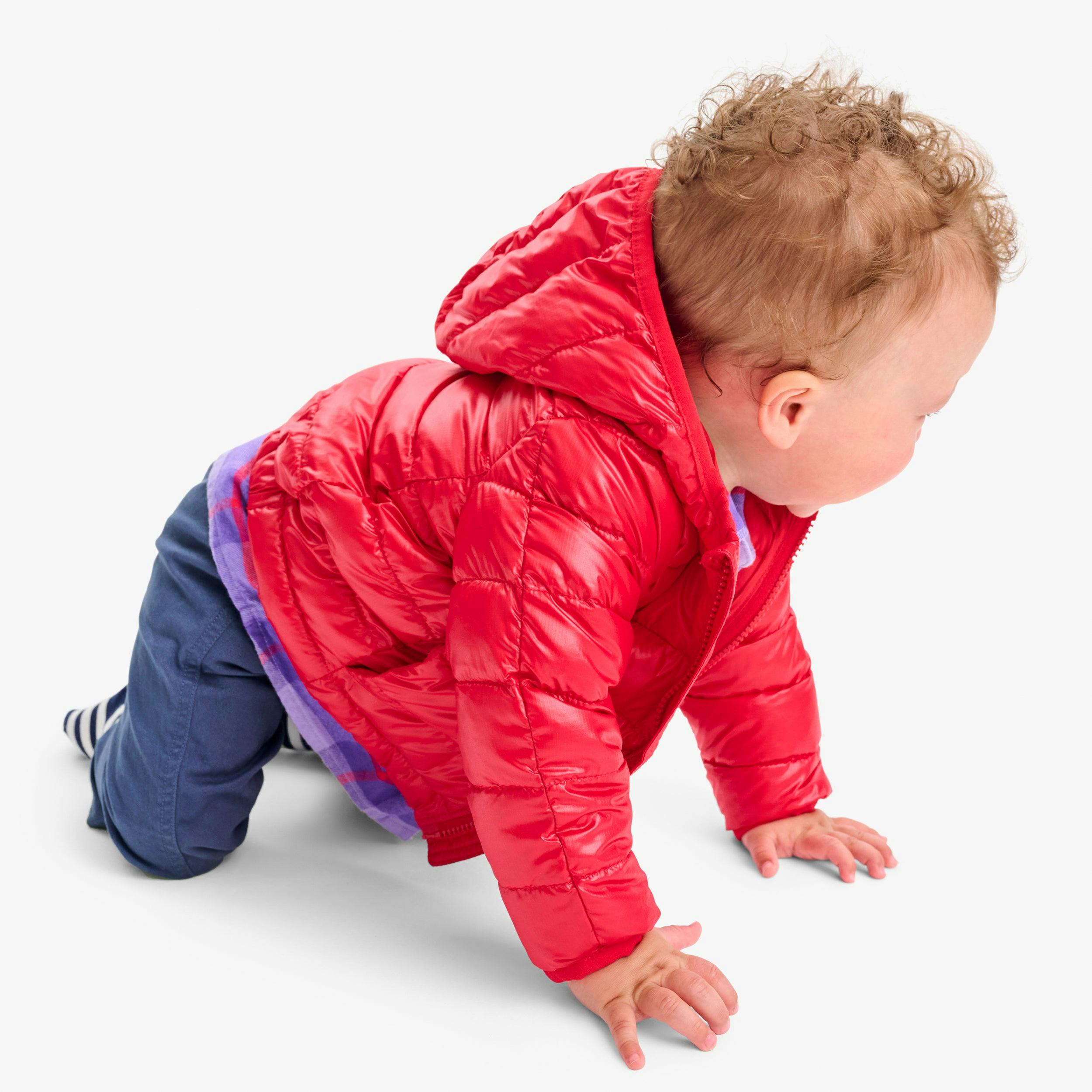 Baby lightweight puffer jacket in solids