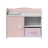 Olivia's Little World Aurora Princess Baby Doll Crib with Storage & Bedding