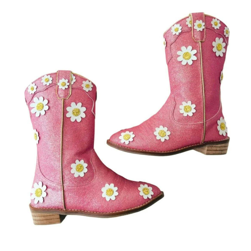 Cowgirl Oopsie Daisy Boots, Pink