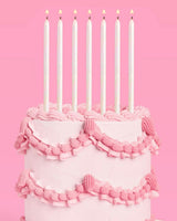 White Glitter Candles - 10 glitter candles